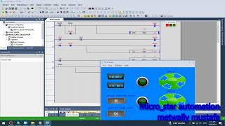 LS PLC with HMI simulation simple example [upl. by Ramat]