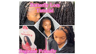 Easy Butterfly Locs Tutorial  Knotless Crochet Locs  Beginner Friendly🤗 [upl. by Enelloc]