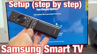 Samsung Smart TV How to Setup step by step UHD AU8000 Series [upl. by Swiercz]