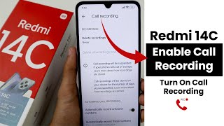 Enable Call Recording In Redmi 14C  Turn On Call Recording [upl. by Saxon]