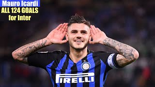 Mauro Icardi ◉ All 124 Goals for Inter Milan [upl. by Decamp]