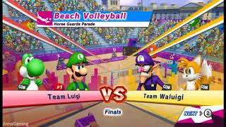 Mario amp Sonic At The London 2012 Olympic Games Beach Volleyball 57 With Team Luigi and Yoshi [upl. by Belldame522]