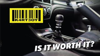 08 STi Kartboy Short Throw Shifter Install  Is it worth it [upl. by Ellehc]