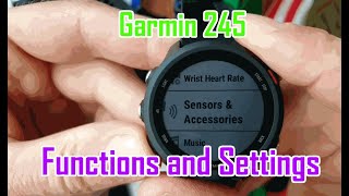 Garmin 245 Functions and Settings Navi Spo2 Vo2 Test Review [upl. by Lucina]