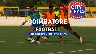 RFYS 201920  College Boys Finals Highlights  VLB Janakiammal College vs Nehru College 35 [upl. by Bostow]