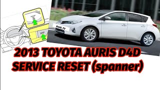 2013 TOYOTA AURIS D4D SERVICE RESET [upl. by Arrais]