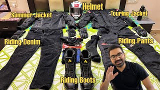 All My Riding Gears In Detail  How You can Choose Best and Budget Riding Gears  deepranjansachan [upl. by Dreddy]