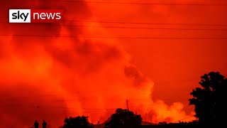 Africa Thousands flee erupting volcano in DR Congo [upl. by Kermit]