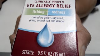 Medicine Eye Drops Bausch amp Lomb EpconA Eye Allergy Relief 05 fl oz  Van Dec 2023 [upl. by Alston]