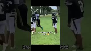 Bro was TRIPLE teamed and still scored🤣🔥 youtubeshorts footballshorts nfl football [upl. by Yelsek]