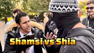 New speakers Corner Shamsi vs Shia outside the park [upl. by Evilo230]