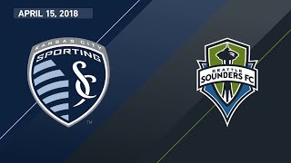 HIGHLIGHTS Sporting Kansas City vs Seattle Sounders  April 15 2018 [upl. by Lebazej837]