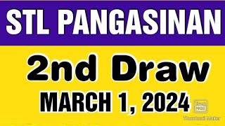 STL PANGASINAN RESULT TODAY 2ND DRAW MARCH 1 2024 4PM [upl. by Demb506]