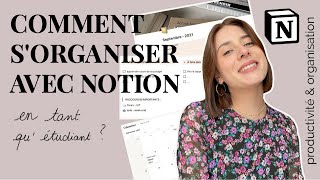 Comment sorganiser avec Notion en tant quétudiant  productivité amp organisation tuto [upl. by Yekcim]