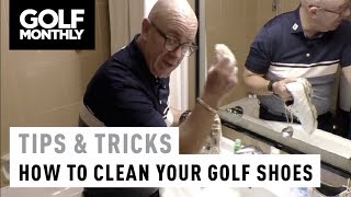 How to clean your golf shoes I Tips amp Tricks I Golf Monthly [upl. by Ada38]