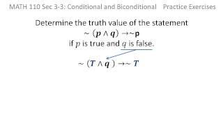 Logic Determine truth value of a statement [upl. by Serena289]