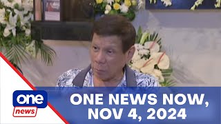 One News Now  Expres Duterte not interested to attend House quad hearing [upl. by Ahsekin]