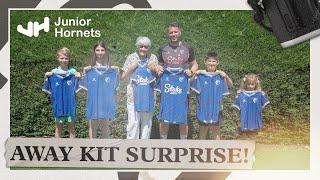 quotIts So COOLquot  Junior Hornets Surprised With New Watford Away Kit [upl. by Ssidnac]