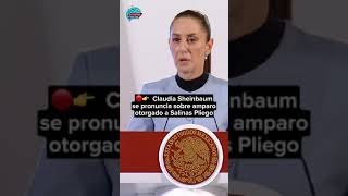 🔴👉 Claudia Sheinbaum se pronuncia sobre amparo otorgado a Salinas Pliego [upl. by Anselma865]