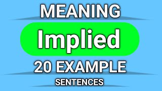 Implied meaning and example sentences [upl. by Hniht]