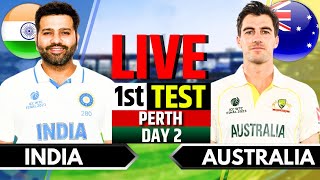 India vs Australia 1st Test Day 2  IND vs AUS Live Match  Live Cricket Match Today Last 33 Over [upl. by Arot365]