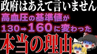 これを知らずに病院に行くと100損します。高血圧の基準が130→160に変更になった本当の理由 [upl. by Tarrsus16]