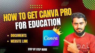 How to get Canva Pro free for studentsTeachers  How to get Canva Pro free for Education in Urdu [upl. by Esille753]