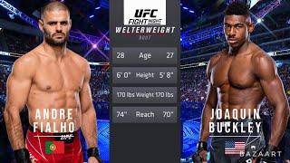 ANDRE FIALHO VS JOAQUIN BUCKLEY FULL FIGHT UFC FIGHT NIGHT 224 [upl. by Binnie48]