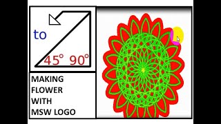 MSW logo tutorialMSW LOGO Flower commandsRepeat commandLogo commands for class 3 amp 4 [upl. by Ahsilac]