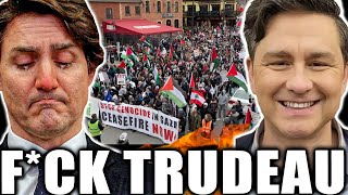 MASSIVE FCK TRUDEAU Protest Breaks Out In Canada [upl. by Abbey796]