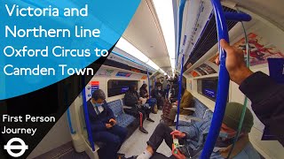 London Underground First Person Journey  Oxford Circus to Camden Town via Warren Street [upl. by Grier456]