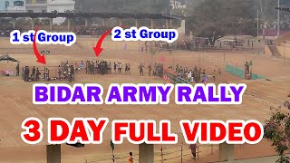 Bidar Army Rally 2022  NEHRU STADIUM BIDAR Running Video  1600 m with Time  3rd DAY Video [upl. by Ahtabat]