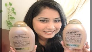 OGX Brazilian Keratin therapy shampoo amp conditioner review [upl. by Caiaphas531]