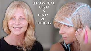 DIY AtHome Hair Highlights  Easy StepbyStep Tutorial Using a Highlighting Cap amp Hook [upl. by Akilat]