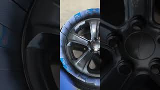 How I prepped and spray painted my chrome rims to black [upl. by Frierson]