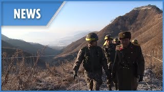 North Korean troops cross the border for guard post inspections [upl. by Anirpas137]