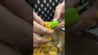 Traditional Marcha na Bhajiya Recipe  Gujarati Farsan  Nasta shorts shortvideo [upl. by Isis]