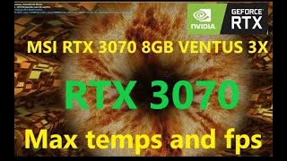 NVIDEA MSI RTX 3070 8GB Ventus 3x  Furmark GPU Stress test  for Gaming test  175 FPS  Pc Gamer [upl. by Pettifer]