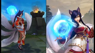 Ahri League of Legends VS Wild Rift Comparison [upl. by Gautious]