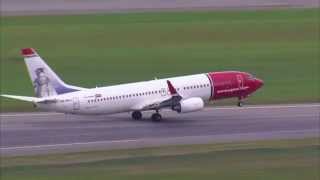 Various Norwegian aircrafts Take offLandings in Oslo Gardermoen [upl. by Esoranna]