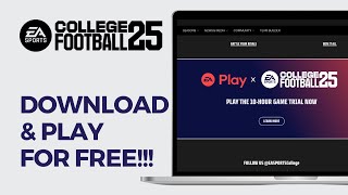 How To Download amp Play EA Sports College Football 25 For Free [upl. by Carney]