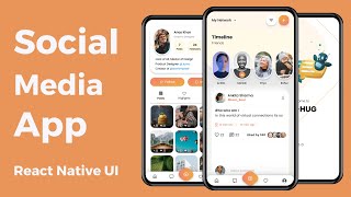 Social Media App  React Native UI [upl. by Nicoli]