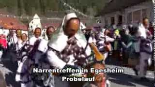 Narrentreffen in Egesheim am 23022014 Probelauf [upl. by Ranite]