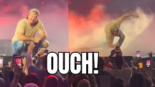 Morgan Wallen Falls HARD On Stage [upl. by Tyra226]