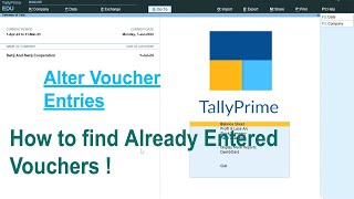 How to find Voucher Entries in Tally Prime  Print Preview in Tally [upl. by Sprung]