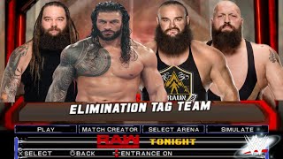 Roman Reigns Bray Wyatt vs Braun Strowman Big Show Full Match  WWE SmackDown vs Raw  SmackDown [upl. by Naujyt717]