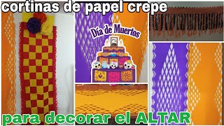 PAPEL PICADO CORTINAS PARA DECORAR TU ALTAR CON PAPEL fácil y rápido de hacer xantolo [upl. by Latona]