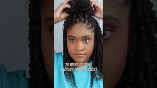 10 easy ways to style crochet passion twist or mini twist Full video on my channel [upl. by Anawyt242]