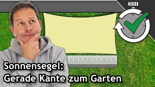 Sonnensegel Gerade Seitenkante zum Garten aufbauen  Quick Tips ☀️ Pina [upl. by Vicky]