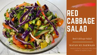 How To Make The Best Red Cabbage Salad  Healthy Salad Recipe With colourful Veggies [upl. by Staci]